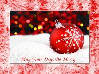 Christmas Ornament in Snow wallpaper