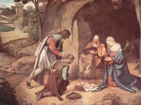 Giorgione Nativity Painting wallpaper