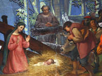 Francesco Landonio Presepe Nativity wallpaper