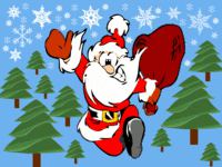 Santa Running Christmas wallpaper